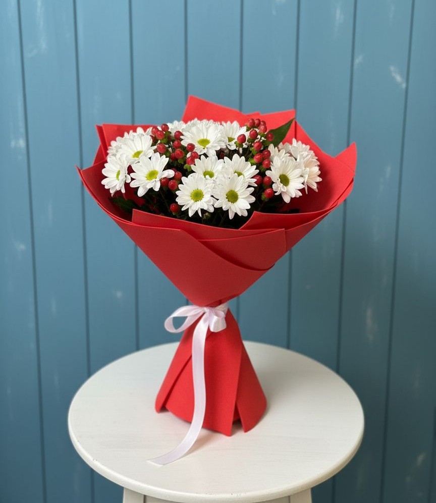 Букет цветов из: Хризантемы в Луге