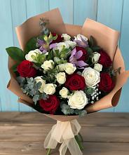 Букет цветов из:  Розы и Альстромерии в Луге
