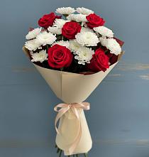 Букет цветов из:  Розы и Хризантемы в Луге