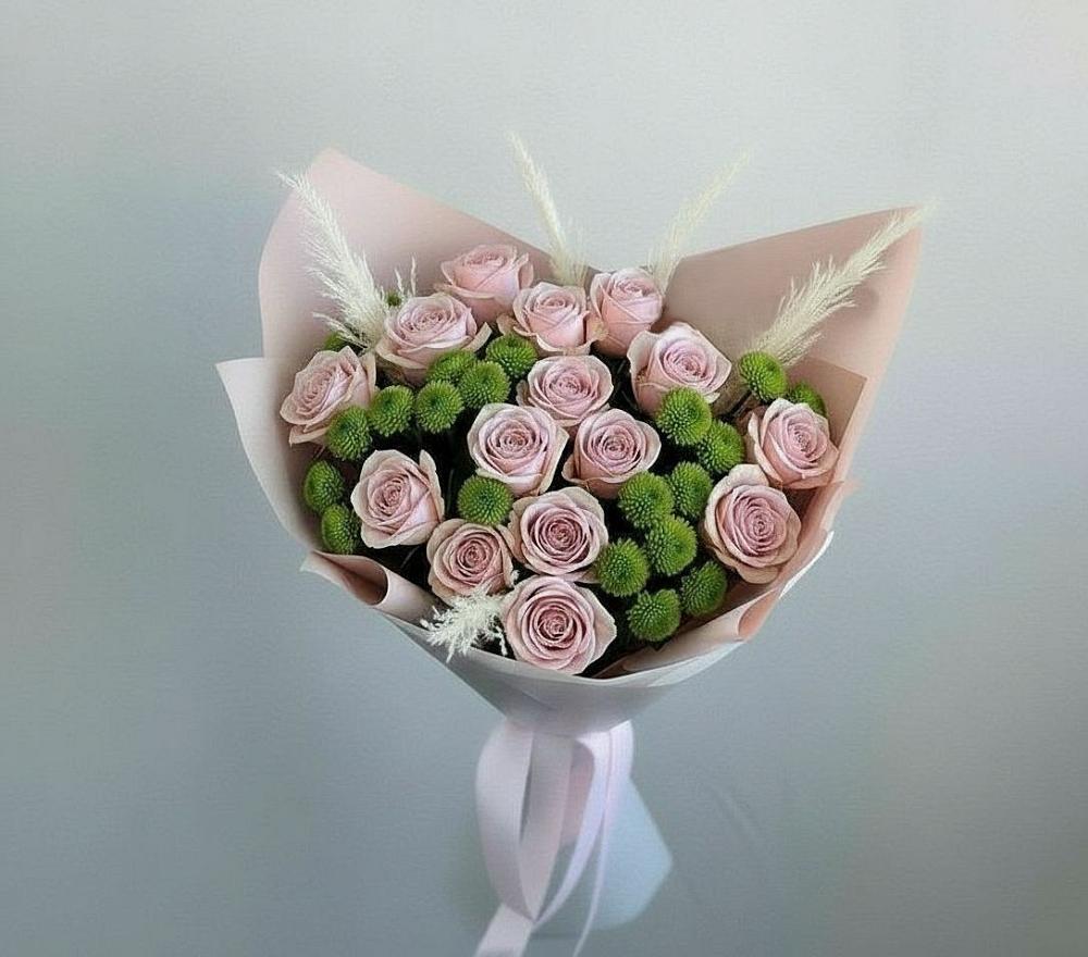 Букет цветов из: Розы и Хризантемы в Луге