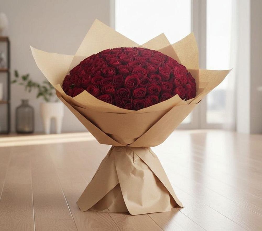 Букет 101 Красная роза в Луге