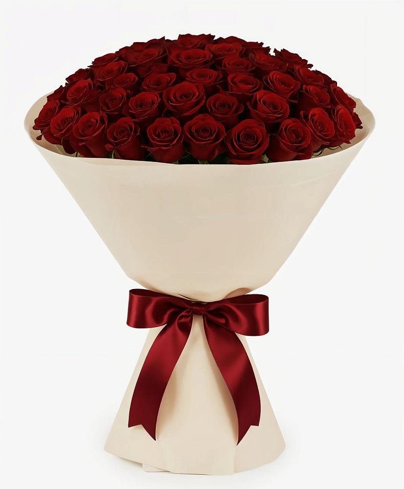 Букет 101 Бордовая роза Блэк Бакарра в Луге