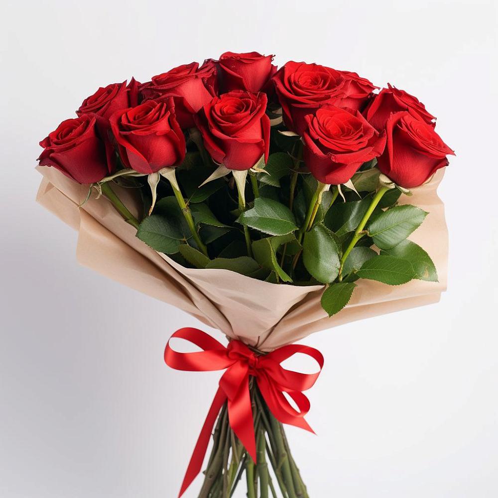 Букет 11 Красных роз Эдлесс Лав в Луге